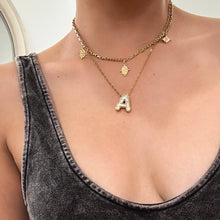 Load image into Gallery viewer, CZ Bubble Initial Necklace