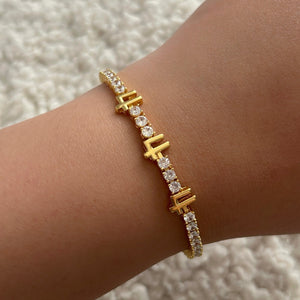 Angel Number 444 CZ Bracelet