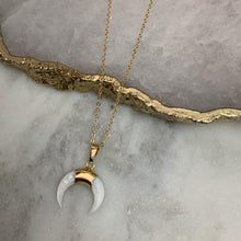 Load image into Gallery viewer, Mother of Pearl // Crescent Necklace