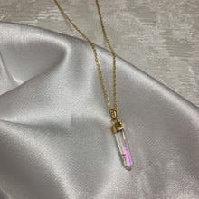 Load image into Gallery viewer, Aura Quartz // Gold Dipped Point Necklace