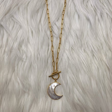 Load image into Gallery viewer, Mother of Pearl | Moon Toggle Clasp Necklace