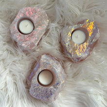 Load image into Gallery viewer, Aura Rose Quartz // Tealight Candle Holder
