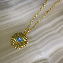 Load image into Gallery viewer, Evil Eye Sun Necklace