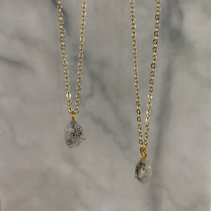 Herkimer Diamond // Raw Dainty Necklace