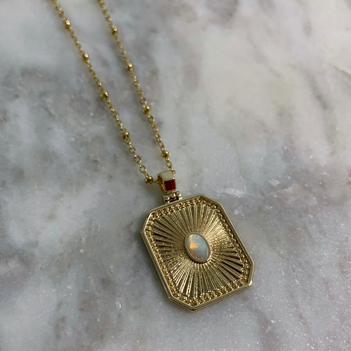 Opal Beam Necklace