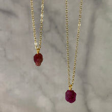 Load image into Gallery viewer, Ruby // Raw Dainty Necklace